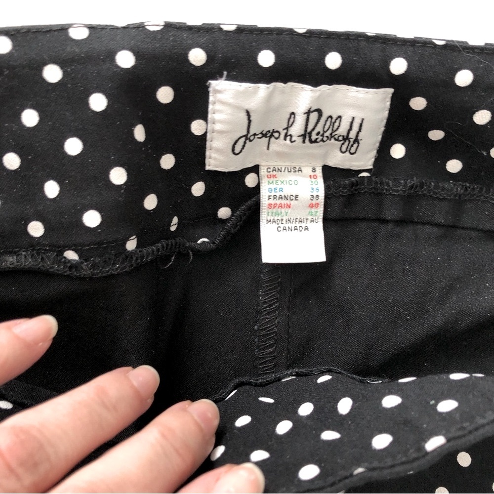 Joseph Ribkoff Black Polka Dot Pants